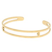 Pulsera 9x155 mm para cuentas de 4 mm - Acero inoxidable 316L Oro x1