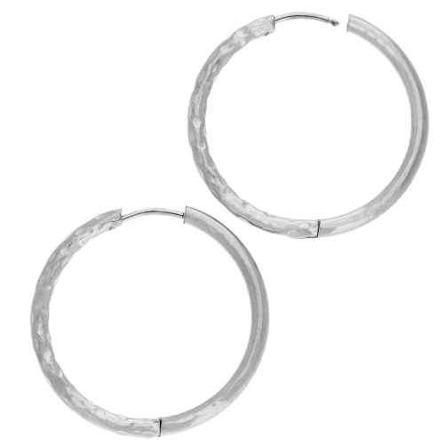 Escudo redondo martillado reversible 30 mm - Alambre 2,5 mm - Acero inoxidable 316L y 201 x2