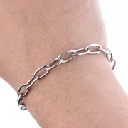 Forçat cadena de malla ovalada 6,3 mm - acero inoxidable 316L x50cm