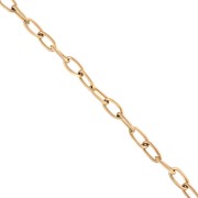 Cadena de eslabones ovalados Forçat 6,3 mm - Acero inoxidable 316L Oro x50cm