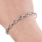 Cadena de malla de fantasía de 7 mm - Acero inoxidable 304 x50cm