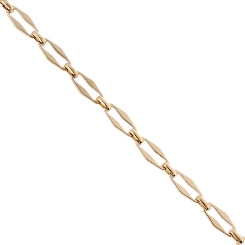 Eslabón de cadena de fantasía 7mm - 304 Oro acero inoxidable x50cm