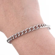 Cadena de malla Rombo acanalada de 6 mm - Acero inoxidable 316L x1m