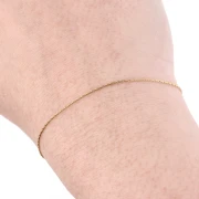 Cadena de malla Paloma 0,6 mm - Acero inoxidable 316L dorado x5m