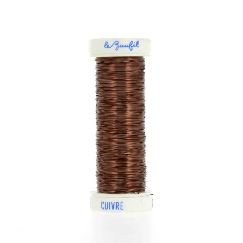 Alambre metálico fino 0,20 mm Lebaufil - Marrón x20m