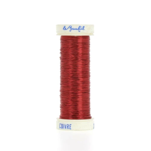 Alambre metálico fino 0,20 mm Lebaufil - Rojo x20m