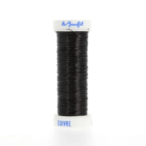 Alambre metálico fino 0,20 mm Lebaufil - Negro x20m
