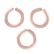 Anillos abiertos 2x0,4 mm - Oro rosa (oro laminado) x10|raw }}