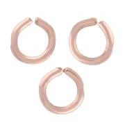 Anillos abiertos 2x0,4 mm - Oro rosa (oro laminado) x10