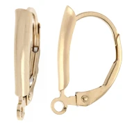 Traviesa de 16 mm con anillo abierto - barra - Relleno de oro (oro laminado) x2