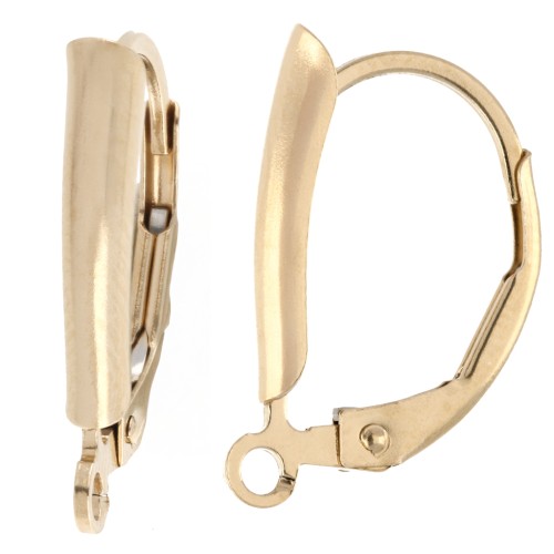 Traviesa de 16 mm con anillo abierto - barra - Relleno de oro (oro laminado) x2