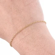 Cadena trenzada Forçat 2,3 mm - Oro laminado x20cm