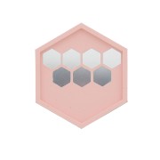 Molde posavasos de silicona hexagonal de 12x10,5 cm x1