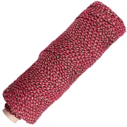 Bobina de cordón de algodón trenzado de 2,5 mm — Fabricado en Francia — Rojo — Verde × 100 m