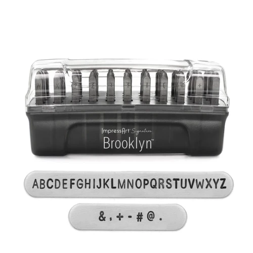 Punzones ImpressArt Signature 3 mm para acero - Alfabeto Majuscules BROOKLYN x33