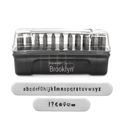 Punzones ImpressArt Signature 3 mm para acero - Letras minúsculas BROOKLYN x33