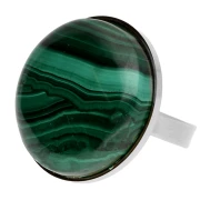 Anillo fino ajustable para cabujón de base plana de 25 mm - acero inoxidable 304 x1