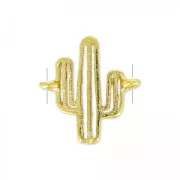 Separador cactus 2 anillos 14 mm dorado satinado x1