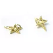 Separador estrella 2 anillos 11 mm dorado satinado x1