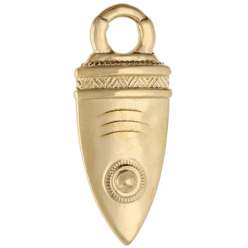 Colgante daga étnica 39x17 mm - Dorado con oro fino x1