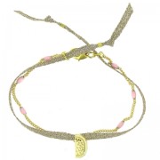 Dije sandía 13 mm dorado x1