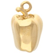 Amuleto de pimiento 18x11 mm - Dorado con oro fino x1|raw }}