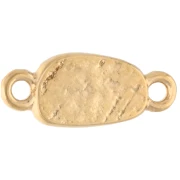 Inserto Rectángulo Irregular 16x6,5 mm Dorado con oro fino - Turquesa - Jacinto