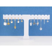 Dijes de daga 15x2 mm - Dorado con oro fino x6