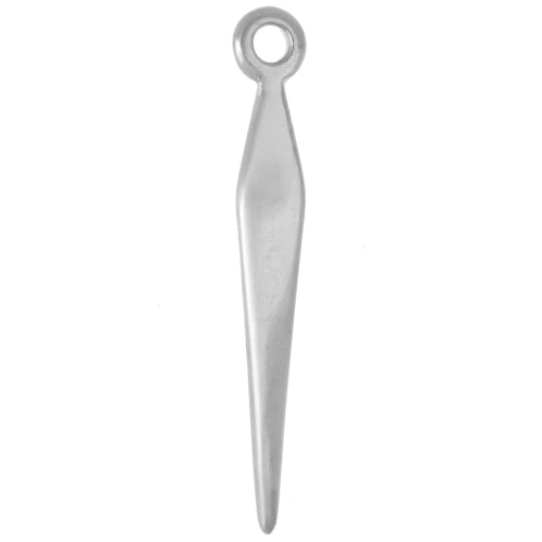 Colgante 24x3 mm Punta Efecto Retorcido - Plateado Antiguo x1