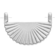 Abanico 12x16 mm 2 anillas - Plateado fino envejecido x1