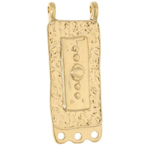 Colgante araña rectángulo 32x12,5 mm - Dorado con oro fino x1