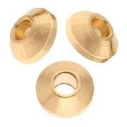 Redondeles planos 4x2 mm - Dorado con oro fino x10|raw }}