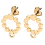 Pendientes redondos huecos 18x13,5 mm - Dorado x2|raw }}