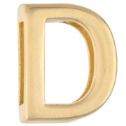 Empujador con letra del alfabeto de 15 x 12 mm - D - para cinta de 10 mm - Dorado en oro fino x1