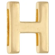 Empujador alfabeto letra 15x12 mm - H - para encaje de 10 mm - Dorado con oro fino x1