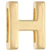 Empujador con letra del alfabeto 15x12 mm - H - para cinta de 10 mm - Dorado en oro fino x1