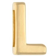 Empujador con letra del alfabeto de 15 x 9 mm - L - para cinta de 10 mm - Dorado en oro fino x1
