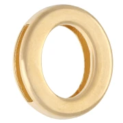 Empujador alfabeto letra 15x13 mm - O - para encaje de 10 mm - Dorado con oro fino x1