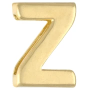 Letra alfabética pulsador 15x11 mm - Z - para encaje de 10 mm - Dorado con oro fino x1