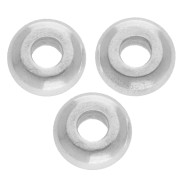 Cuentas rondelle lisas 7,5 mm - Chapa de plata fina envejecida x5