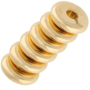 Cuentas rondelle lisas 10 mm - Dorado x5