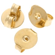Empujador - Poussette pour clous d'oreilles 9x8 mm - Dorado con oro fino x1