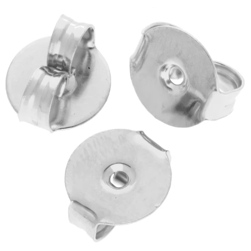 Empujador - Poussette pour clous d'oreilles 9x8 mm - Plateado fino envejecido x1
