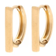 Barra Dormeuses 15,5x12 mm con 1 anilla abierta - Dorado con oro fino x2|raw }}