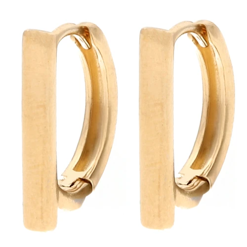Barra Dormeuses 15,5x12 mm con 1 anilla abierta - Dorado con oro fino x2