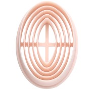 Cortapastas oval estriado 52x33,5 mm en polímero biodegradable - Beige x1