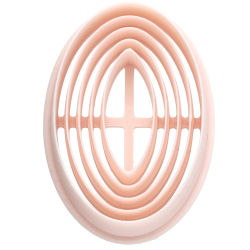 Cortapastas oval estriado 52x33,5 mm en polímero biodegradable - Beige x1