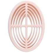 Cortapastas oval estriado 52x33,5 mm en polímero biodegradable - Beige x1
