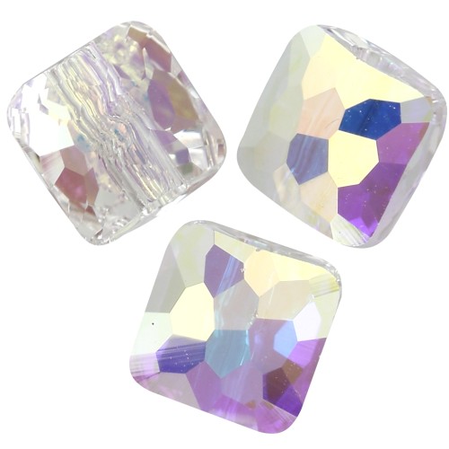 Cuentas cuadradas 6 mm - Fantasy Square Swarovski 5035 - Cristal AB x6