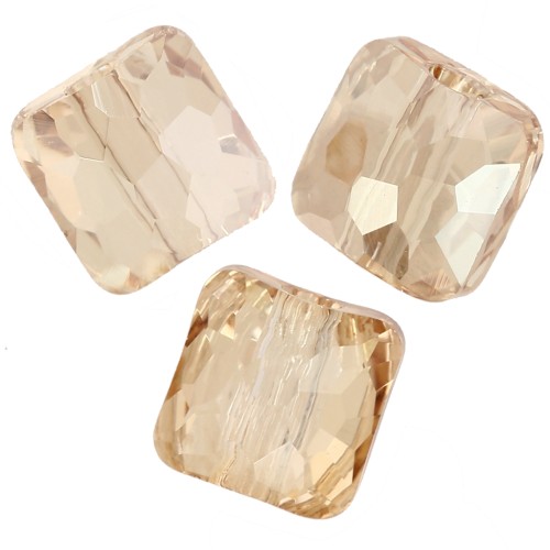 Cuentas cuadradas 6 mm - Fantasy Square Swarovski 5035 - Cristal Golden Shadow x6
